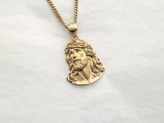 18k 14k solid gold jesus christ nekclace pendant womens - Etsy Brasil Mens Necklace Gold, Christ Necklace, Men's Necklace Gold, Miraculous Medal Necklace, Jesus Necklace, Mens Necklace, Catholic Jewelry, Circle Pendant Necklace, Mens Pendant