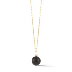 14kt Gold Onyx and Diamond Dot Necklace– MATEO Elegant Onyx Jewelry With Diamond Accents, Elegant Black Necklace With Polished Finish, Luxury Black Necklace With Pearl Pendant, Elegant Black Diamond Necklace Gift, Classic Onyx Necklaces For Formal Occasions, Elegant Onyx Pendant Necklace, Classic Black Necklace With Pearl Pendant, Formal Black Necklace With Pearl Pendant, Formal Black Jewelry With Pearl Pendant