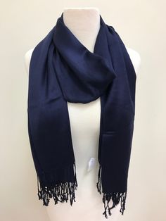 Navy blue paisley printed soft pashmina scarf/shawl/wrap 100% pashmina Can be worn casually or dressed up You can wrap it around your neck, head, shoulder, or layer it with other apparel Our scarf can also be worn tied around your waist with any outfit! Classic Blue Scarf For Fall, Elegant Blue Scarves For Fall, Elegant Blue Scarf For Winter, Elegant Blue Shawl For Fall, Elegant Blue Winter Scarf, Elegant Blue Fall Shawl, Elegant Blue Pashmina Shawl, Blue Pashmina Shawl For Winter, Blue Pashmina Silk Shawl