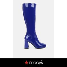 in stock Blue Round Toe Heeled Boots For Spring, Blue Leather Heels For Winter, Blue High Heeled Boots With Reinforced Heel, Blue High Heel Boots With Reinforced Heel, Blue Pointed Toe Heels For Winter, Fitted Blue Almond Toe Boots, Blue Synthetic Boots With Round Toe, Casual Blue Pointed Toe Heeled Boots, Blue Heels For Winter Party