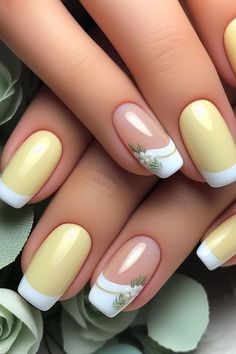 Soft Yellow Nails Design, Nails With Yellow Design, Yellow Nails With Design, Summer Nail Polish Ideas, Soft Yellow Nails, Creamy Nails, Lemonade Nails, Yellow Summer Nails, Yellow Nail Art