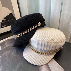 Chicago Clothes, Baker Boy Hat Outfit, Metal Element, Chanel Hat, Baker Boy Hat, Korean Fashion Dress, Swag Shoes, Wedding Hats