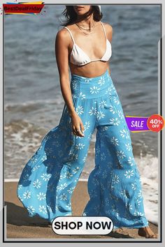 Print Belted Palazzo Pant Lace Up Trousers, Work Pants Women, Slacks For Women, Palazzo Pant, Floral Print Pants, Leg Belt, Casual Wide Leg Pants, Mode Casual, Boho Print