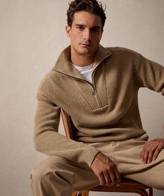 Merino Half-Zip Sweater in Baja Dunes Sweaters Style, Sweatshorts Shorts, Todd Snyder Champion, Tuxedo Shirt Dress, Timex Watches, Todd Snyder, Linen Suits, Tuxedo Dress, Linen Tshirts