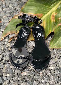 *NEW* Women's Aria Shinny Black Sandals — Shoes by Alexandria Brandao Best Travel Sandals, Travel Sandals, Wide Sandals, Love And Kindness, Strappy Sandals Flat, Mommy And Me Outfits, Jelly Sandals, Sandals Brands, Spread Love