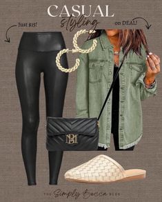 Look Boho Chic, Look Legging, Dressy Casual Outfits, Casual Weekend, Casual Chic Outfit, Casual Work Outfits, Mom Outfits