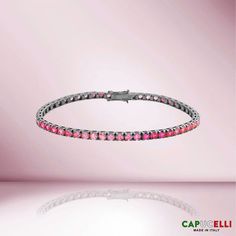 Beautiful Sapphire Tennis Bracelet. A staple in your jewelry collection. Handmade in Italy. This tennis Bracelet showcases a delicate box chain embellished with dozens of shimmering Pink Sapphires. Quality to us is important and that is why we hand select our diamonds for premium quality. ≫ Round Pink Shaded Sapphires Luxury Pink Diamond Bracelet As Gift, Pink Sapphire Bracelet As A Gift, Elegant Pink Sapphire Bracelets, Luxury Pink Sapphire Bracelets, Luxury Pink Diamond Jubilee Bracelet, Luxury Pink Tennis Bracelet Gift, Luxury Pink Gemstone Tennis Bracelet, Formal Pink Gemstone Tennis Bracelet, Luxury Pink Tennis Bracelet