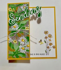 4 Sampler Cheerful DAISY Stampin Up DIY Card Kit “Sending Love and hugs DIY kit You will receive a photo copy of the original. Everything except clue. Sending Love And Hugs, Stampin Up Kits, Cheerful Daisy, Sending Smiles, Love And Hugs, Fun Folds, Paper Crafts Card, Sending Hugs, Card Kit