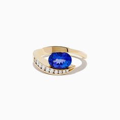 Effy Nahla Siri 14K Yellow Gold Tanzanite and Diamond Ring Tanzanite And Diamond Ring, Tanzanite Diamond Ring, Diamond Ring, Yellow Gold, Ring, Yellow, Gold