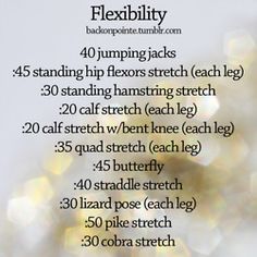 the back side of a poster with instructions on how to use it for strength and flexibility