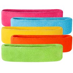 Headbands Available in 5 different colors - Head sweatbands are great to use during basketball, running, cycling and other sports. We make our headbands with a ultra high quality material so it doesn't irritate your head. This means you can wear it longer while doing your physical activity. Also the bright colors are very stylish. - Ships Same Day. - Sold as Single Head Sweatbands (size: 1.5 x 6.5 inches) - Ultra Comfy and Durable! 80% Cotton, 12% Spandex & 8% Nylon. - Absorbs sweat like a champ Sporty Cotton Sweatband Headband, Breathable Headband For Sports Events, Cotton Sweatband Headband For Sports Events, Sports Headband With Elastic Band, Elastic Sweatband Headband, Adjustable Sweatband Headband For Sports, Adjustable Sweatband Headband For Sports Events, Adjustable Sweatband Headband, Dodgeball Party