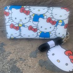 Brand New With Tags Leather Has A Lot Of Compartments Red Hello Kitty Print Bag For Everyday Use, Hello Kitty Wallet Aesthetic, Red Hello Kitty Travel Bag, Hello Kitty Wallet, Hello Kitty Vintage Wallet, Sanrio Bags, Sanrio Bag, Wallet Wristlet, Wallets