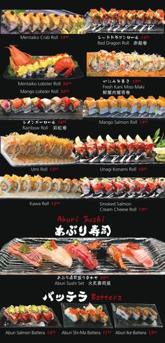 Menu | Manzo Itamae Japanese Restaurant Mango Salmon, Smoked Salmon Cream Cheese, Japanese Food Sushi, Sushi At Home, Cream Cheese Rolls