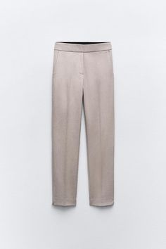 JOGGER WAIST PANTS - CAMEL/WHITE | ZARA United States Jeans Blazer, Tapered Pants, Waist Pants, Zara United States, Philippines, Camel, Mid Rise, Trousers, Zara