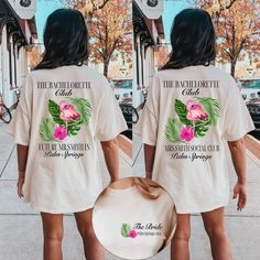 "Tropical Palm Springs Bachelorette Shirts / Bridal Party Girls Trip Shirts / Bachelorette Party Palm Springs Favors T-Shirts California Tee DBACH122 Get ready to escape to a tropical paradise with our Tropical Palm Springs Bachelorette Shirts! These vibrant and custom-designed shirts are perfect for your bachelorette party in the sunny oasis of Palm Springs. Featuring palm tree graphics, exotic colors, and personalized details, these shirts will transport your bride tribe to a tropical getaway as you soak up the sun by the pool, enjoy fruity cocktails, and create unforgettable memories. Whether you're exploring the trendy shops and restaurants or lounging in luxurious accommodations, these shirts will add a touch of tropical flair to your bachelorette celebration in Palm Springs. 💙How To Cotton Graphic Print T-shirt For Bachelorette Party, Cotton Short Sleeve T-shirt For Bachelorette Party, Cotton T-shirt For Bachelorette Party, Party Shirt With Custom Print Short Sleeve, Party Shirt With Custom Print And Short Sleeves, White Custom Print Top For Bachelorette Party, Cotton Graphic Print Tops For Bachelorette Party, White Short Sleeve T-shirt For Bachelorette Party, White Short Sleeve Top For Bachelorette Party