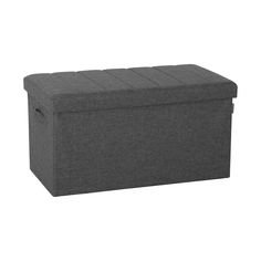 a large gray storage box on a white background