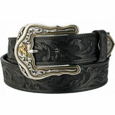 Men's Westerly Ride Belt by Leegin C41513 This Men's fashion western belt is fashion forward for the modern cowboy. This belt is made from genuine full grain leather with tooled details. Belt features an antique two-tone buckle set with a saddle bronc rider displayed on the buckle.Buckle and keeper are removable. PRODUCT FEATURES:* Full Grain Leather* Tooled Details* 1 inch wide* Removable Buckle* Proudly made in the U.S.A. *Please note that if you are ordering leather products, the leather proc Western Gothic Fashion Men, Western Leather Belt For Western-themed Events, Western Black Belt Buckles For Rodeo, Western Leather Belt Buckles For Rodeo, Western Style Hand Tooled Belt For Formal Wear, Western Style Black Belt For Western-themed Events, Black Belt With Antique Buckle For Rodeo, Western Style Black Belt For Ranch, Western Belt Buckles For Rodeo