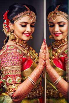 Bridal Makeup Pictures, Bridal Blouse Design, Indian Bride Poses, Indian Bride Photography Poses, Indian Bride Makeup, Indian Wedding Poses, Bride Photos Poses, Wedding Stills, Bridal Makeup Images