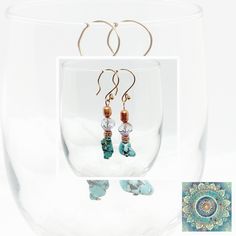 In stock. Going soon. Real Turquoise Earrings, Turquoise and Copper Earrings, Southwest jewelry, Lavender Earrings, Natural Turquoise, Gift for Her, womens gift only at $24.00.. #GiftForHer #BlueGreen #TurquoiseNugget #WomensGift #NuggetCollection #SouthwestTurquoise #NonSymmetrical #FreshWaterPearl #CzechEnglishCut #NaturalTurquoise Elegant Turquoise Beaded Earrings For Gift, Turquoise Dangle Beaded Earrings For Gift, Turquoise Beaded Dangle Earrings For Gift, Nickel-free Turquoise Crystal Earrings For Gift, Turquoise Wire Wrapped Beaded Earrings As Gift, Turquoise Teardrop Beaded Earrings For Gifts, Turquoise Wire Wrapped Hoop Earrings Gift, Turquoise Teardrop Beaded Earrings As Gift, Turquoise Earrings With Lever Back Ear Wires As Gift