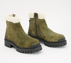 Lined with warm wool, these suede ankle boots provide a chic combination of sophisticated style and cushioned comfort. From Miz Mooz. Miz Mooz, Suede Ankle Boots, Winter Wear, Sophisticated Style, Winter Fashion, Fashion Shoes, Leather Upper, Shoe Boots, Ankle Boots