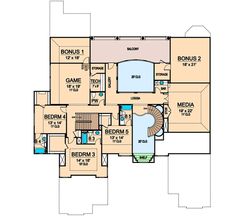 the first floor plan for this house shows the living area and dining room, as well as