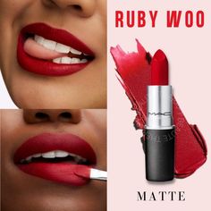 **New In Box** Fullsize Matte Finish Very Matte Vivid Blue-Red Hydrating Full-Coverage Long Wear 8hrs Mac Ruby Woo Lipstick, Ruby Woo Lipstick, Mac Ruby Woo, Red Lipstick Matte, Best Red Lipstick, Makeup Mac, Ruby Woo, Lipstick Color, Mac Makeup