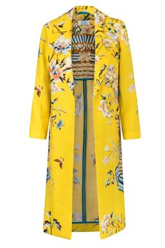 SOL Y ROSAS | Trench — Maison Alma Mode Kimono, Linen Coat, No Waste, Mellow Yellow, Luxury Clothing, Look At You, Global Fashion, Look Chic, Kimonos