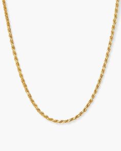 Unveiling our thinnest and sleekest Rope Chain to date, the 1.5mm design adds a touch of understated elegance to any outfit. Meticulously crafted from 925 sterling silver bonded in 14k gold, this chain offers a perfect blend of durability and finesse. Elevate your daily style effortlessly, with the added assurance of exceptional craftsmanship and unbeatable value, all under $100.