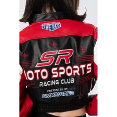 Details Fit: Lea - Cropped Fit Color: True Red Material: 100% Polyurethane Style: AJ24881EC Fitted Red Sports Outerwear, Red Fitted Sports Outerwear, Red Racing Jacket, Racing Jacket, Red S, True Red, Jean Top, Denim Jacket Women, Overall Shorts