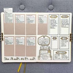 an open planner with lots of stickers on it