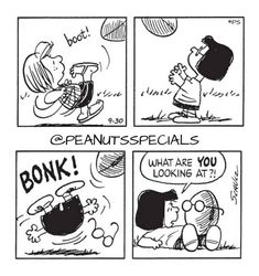 a comic strip with the words bonk on it