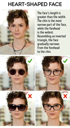 Triangle Face, Large Frame Glasses, Small Glasses, Round Glasses Frames, Inverted Triangle