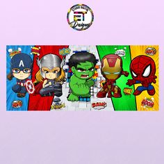 the avengers and spider - man characters are depicted in this wallpaper