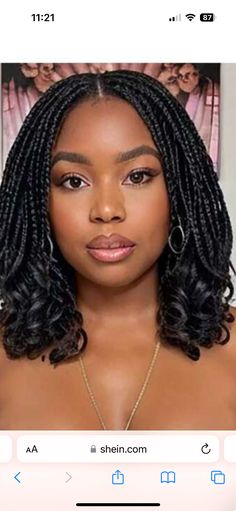 Spring Twist Bob Hairstyles, Short Large Box Braids, Shoulder Length Knotless, Curly Box Braids For Black Women, Bob Length Braids, Shoulder Length Braids For Black Women, Fine Hair Braids, Short Crochet Hairstyles, Hair Bubble Braids