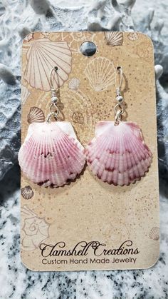 Beautiful shell earrings..found on the beach of Boca Grand FL..with sterling silver hardware. Shell Earrings As Gift, Shell Earrings For Beach, Beach Shell Earrings, Silver Shell Earrings For Beach, Beach Shell With Ear Wire, Nickel-free Ocean-inspired Shell, Nickel Free Ocean-inspired Shell Jewelry, Shell-shaped Earrings As A Gift, Nickel-free Ocean-inspired Shell Jewelry