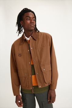 Grandpa fishing vibes—and we mean that in the best of ways. Constructed with sturdy ripstop, roomy snap pockets and a contrast collar, this jacket will do the trick whether you're camping, glamping or exploring the city. Fishing Jacket, Versatile Jacket, Mens Fashion Inspiration, Camping Glamping, Ripstop Fabric, Contrast Collar, Glamping, Fashion Games