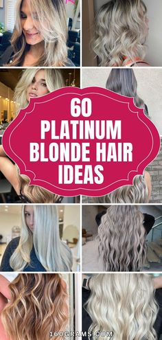 Save this pin for stunning platinum blonde hair inspiration! Brighten up your look with these gorgeous ideas. #PlatinumBlonde #HairIdeas #FashionBlog Silvery Blonde, Platinum Bob, Platinum Highlights, Pearl Blonde, Ice Blonde, Hollywood Waves, Blonde Tones, Icy Blonde, Platinum Hair