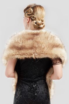 The faux fur shawl is perfect to keep the chill away while also adding a touch of glamour! Features: High quality faux fur A hidden hole design Hand wash only 65 inch / 165cm x 12.2 inch / 31cm Fur Shoulder Wrap, Gatsby Party Outfit, Faux Fur Shawl, 1920s Outfits, Faux Fur Wrap, 1920s Style, Fur Wrap, Shoulder Wrap, Gatsby Party