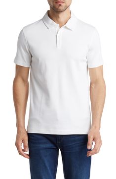 A solid cotton polo brings polished style with everyday comfort. 29" length (size Medium) Spread collar Short sleeves Machine wash, tumble dry 100% cotton Imported Polished Style, White Polo, Polo T Shirts, Cotton Polo, Nordstrom Store, Classic White, Nordstrom Rack, Short Sleeves, Nordstrom