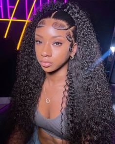 Curly Hair Frontal Wig Styles, Lace Wig Curly Hairstyles, Lace Front Wig With Two Braids, Cute Curly Lace Front Hairstyles, Lace Frontal Curly Hairstyle, Style For Curly Wig, Hairstyle For Curly Wig, Two Braids Wig Style, Lace Front Hairstyles Half Up