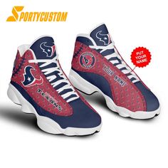 The NFL Houston Texans Football Team Custom Air Jordan 13 Shoes– our premium Air Jordan 13 that blends iconic style with unparalleled performance. Crafted with top-tier materials, these sneakers offer exceptional comfort, durability, and support. The distinctive design and attention to detail make the NFL Houston Texans Football Team Custom Air Jordan 13 Shoes a must-have for any sneaker enthusiast. With the NFL Houston Texans Football Team Custom Air Jordan 13 Shoes, you’re not just weari