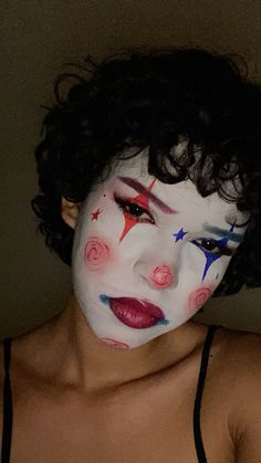 #clown #clownaesthetic #clownmakeup Cute Clown Makeup Tutorial, Clown Makeup Looks Drawing, Subtle Clown Makeup, Clown Girl Makeup, Clown Makeup Aesthetic, Clown Core Makeup, Clown Makeup Looks, Clown Makeup Ideas, Easy Clown Makeup