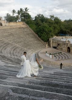 amphitheater-wedding-dominican-republic Amphitheater Wedding, Wedding Aisle Decorations, Aisle Decor, The Dominican Republic, Wedding Aisle