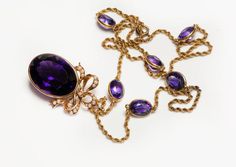 Luxury Purple Pendant Necklace, Formal Purple Pendant Necklace, Luxury Amethyst Jewel Necklaces, Luxury Amethyst Jewel Necklace, Luxury Amethyst Necklace With Jewels, Luxury Amethyst Pendant Necklace, Luxury Purple Jeweled Jewelry, Antique Necklaces, Genuine Love