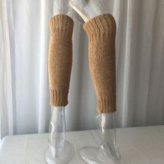 HAND KNIT in USA: Unique, Chunky & Extra Warm! These Leg Warmers are knitted with 100% WOOL yarn in Natural Beige / Tan Heather color - lovely & beautiful! ♥ Thoughtful Gift idea! ♥ These Leg warmers are perfect for lounging around the house or venturing outside on a cold day. ♥ Perfect for your Dance class of Yoga! ♥ Skiing or skating .... or just trying to stay warm! ♥ Leg warmers are the hottest rage: looks great with a skirt, tunic, dress, or shorts. * Knitted with Chanteleine Tipshe Boot Cuffs, Mocha Brown, Gifts For My Wife, Dance Class, Socks And Hosiery, Wool Yarn, Champagne Flute, Leg Warmers, Tunic Dress