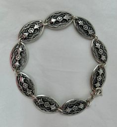 pre-owned, good condition - see photos stamped 925, sterling silver Gem Bracelets, Art Nuevo, Bracelet Art, Vintage Silver Jewelry, Gems Bracelet, Jewelry Lookbook, Pretty Bracelets, Bracelet Vintage, Red Rhinestone