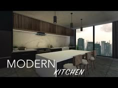 the modern kitchen is clean and ready for us to use