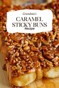 Caramel pecan sticky buns on cutting board. Caramel Pecan Cinnamon Rolls Homemade, Pecan Rolls Recipe Sticky Buns Easy, Caramel Pecan Rolls, Homemade Sticky Buns, Caramel Pecan Sticky Buns, Easy Sticky Buns, Caramel Sticky Buns, Cinnamon Sticky Buns, Sticky Rolls