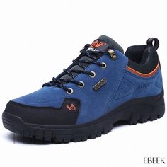 Pinduoduo Low-Cut Outdoor Hiking Shoes with Cotton Lining for Walking and Hiking Blue Lace-up Walking Shoes For Outdoor Activities, Durable Blue Casual Sneakers, Durable Blue Sporty Sneakers, Blue Non-slip Outdoor Walking Shoes, Blue Durable Sneakers For Outdoor Activities, Blue Lace-up Hiking Boots For Outdoor Activities, Durable Blue Outdoor Sneakers, Blue Non-slip Walking Shoes With Round Toe, Blue Breathable Walking Shoes For Hiking