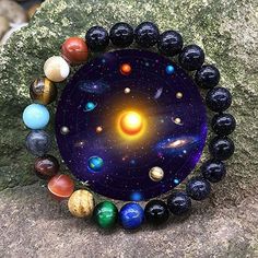 It has a lot of character and is realistic. It's perfect for gifts and collection . Each piece is handmade and may vary in size and shape. We will pack it carefully and the item will be delivered to you safe . Small Gifts For Men, Galaxy Solar System, Solar System Bracelet, Chakra Beads Bracelet, Chakra Beads, Bracelet Couple, Universe Galaxy, Natural Stone Bracelets, Chakra Bracelet